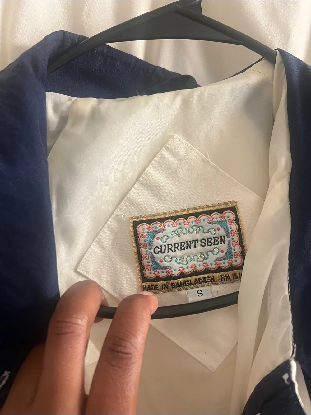 Vintage  White Teal & Navy Windbreaker Jacket